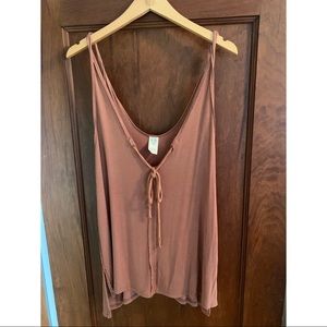 Rust colored long line tank top